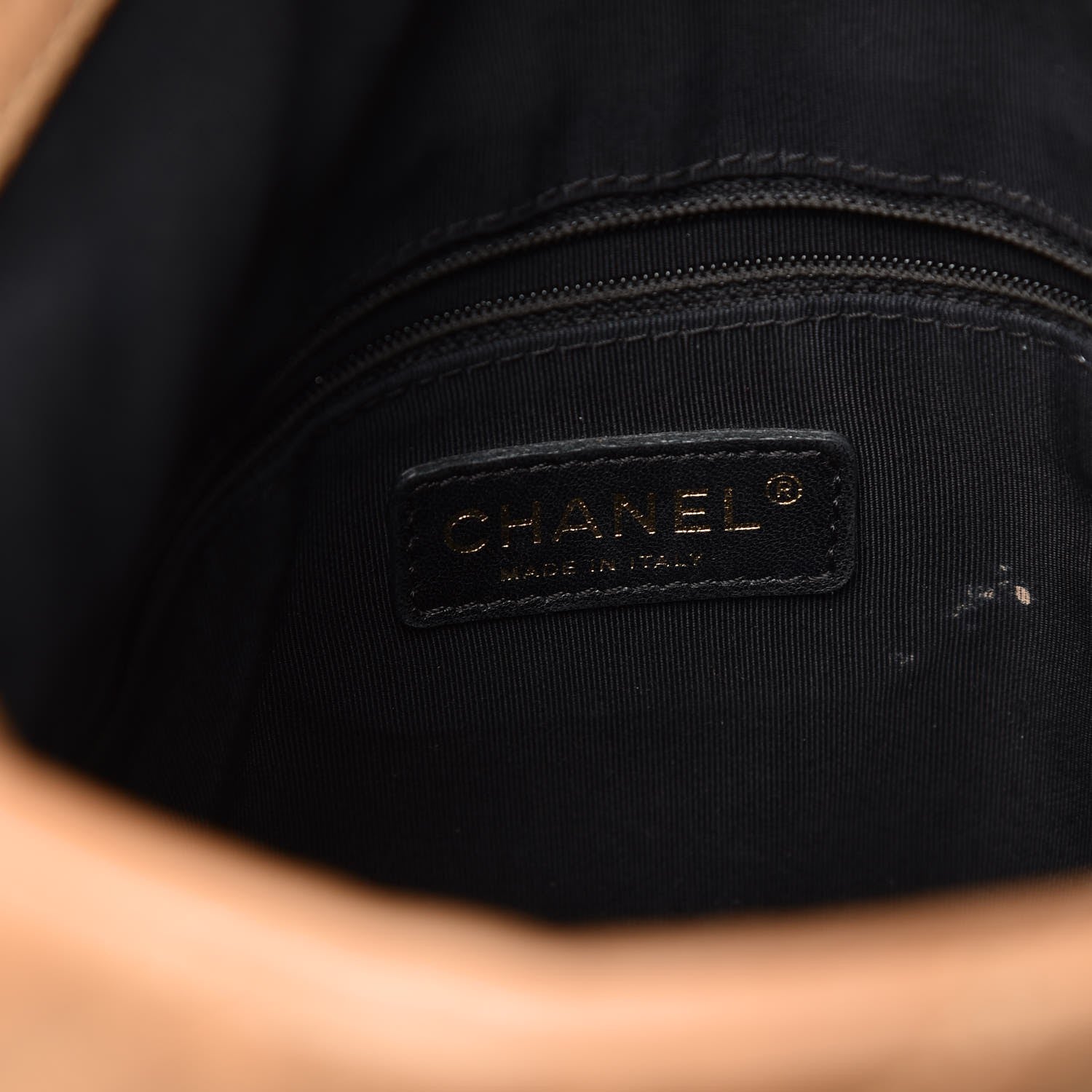 Chanel Calfskin Quilted Medium Chain Me Hobo Beige 6 of 14