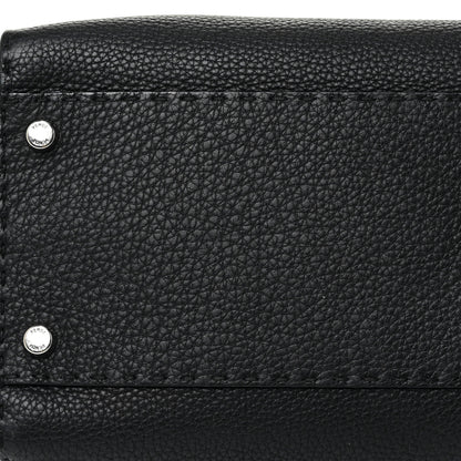 Fendi Cuoio Romano Selleria Bi-Color Large Peekaboo Iconic Satchel Black Mou 28 of 34