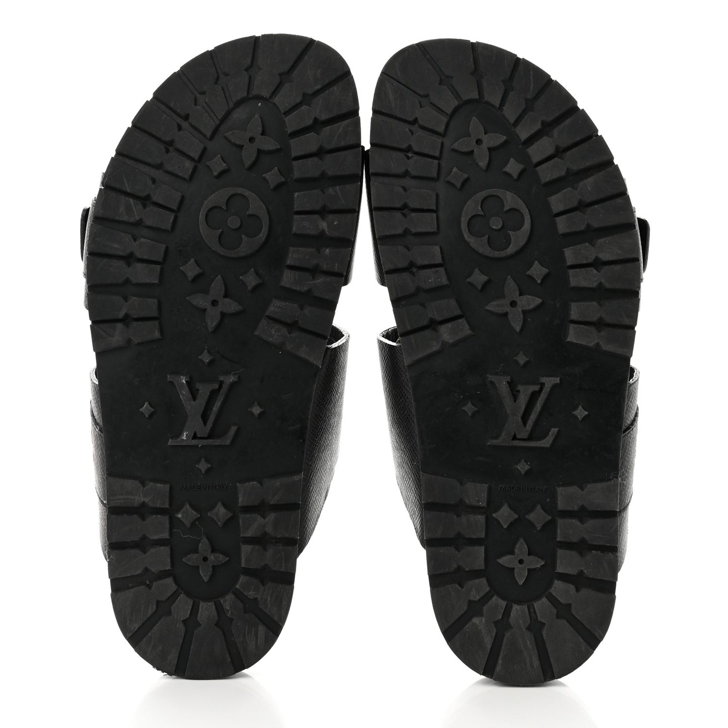 Taiga Monogram Men Eastside Mule Sandals 7 Black