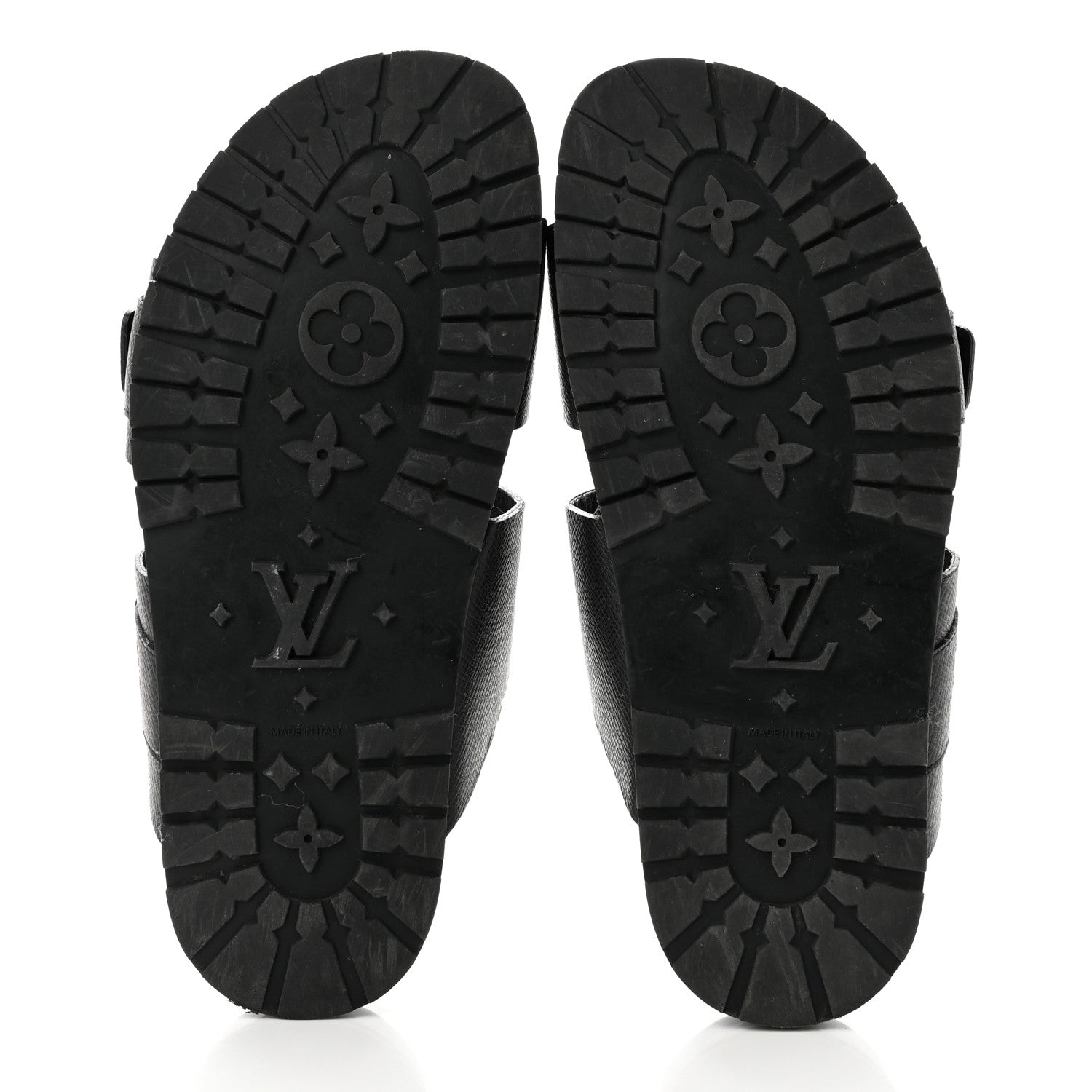 Louis Vuitton Taiga Monogram Men Eastside Mule Sandals 7 Black 5 of 9