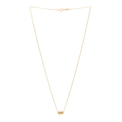 Tiffany 18K Yellow Gold 9mm Elsa Peretti Bean Pendant Necklace 3 of 4