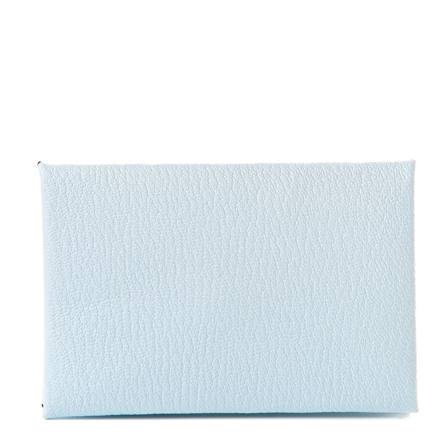Hermes Chevre Mysore Verso Calvi Card Case Bleu Brume Brique 1 of 8