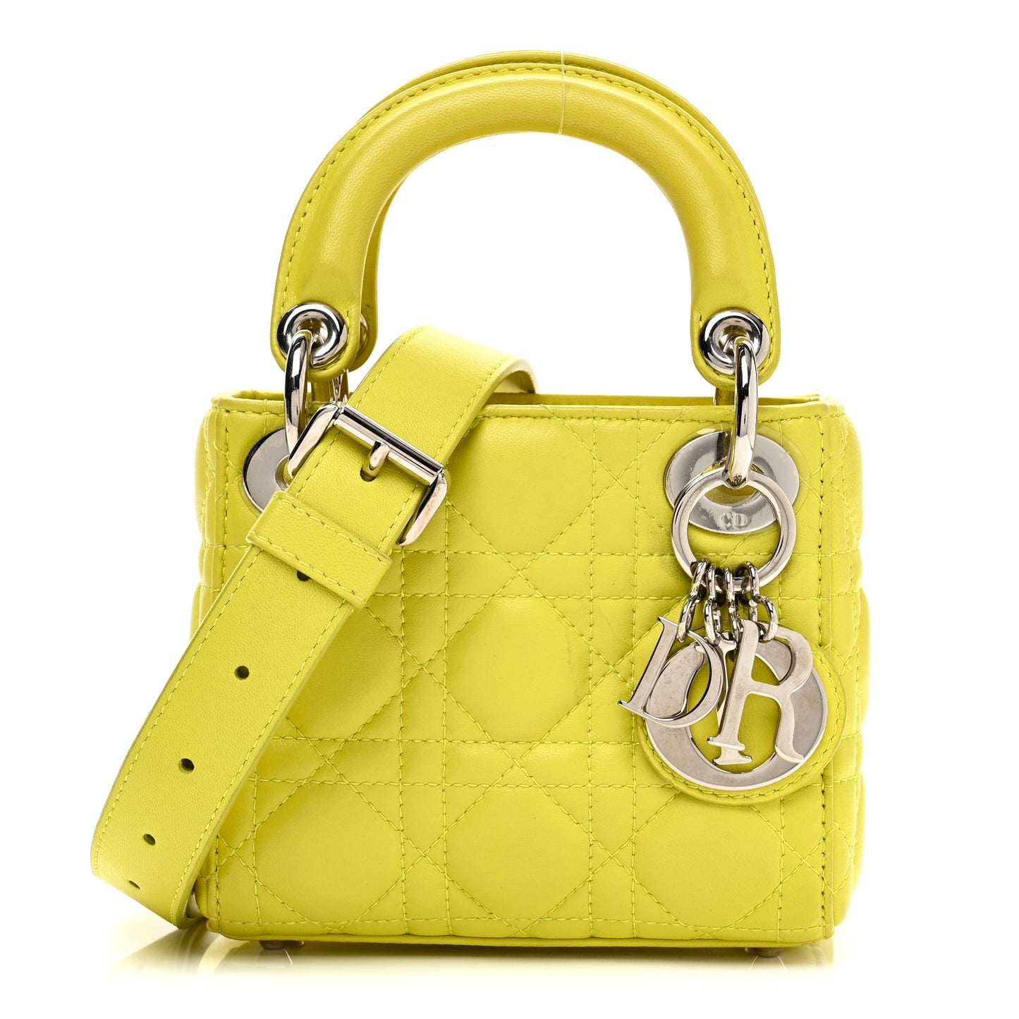 Lambskin Cannage Nano Lady Dior Acid