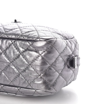 Chanel Metallic Aged Calfskin Quilted Small Reissue Camera Case Dark Silver 6 of 10