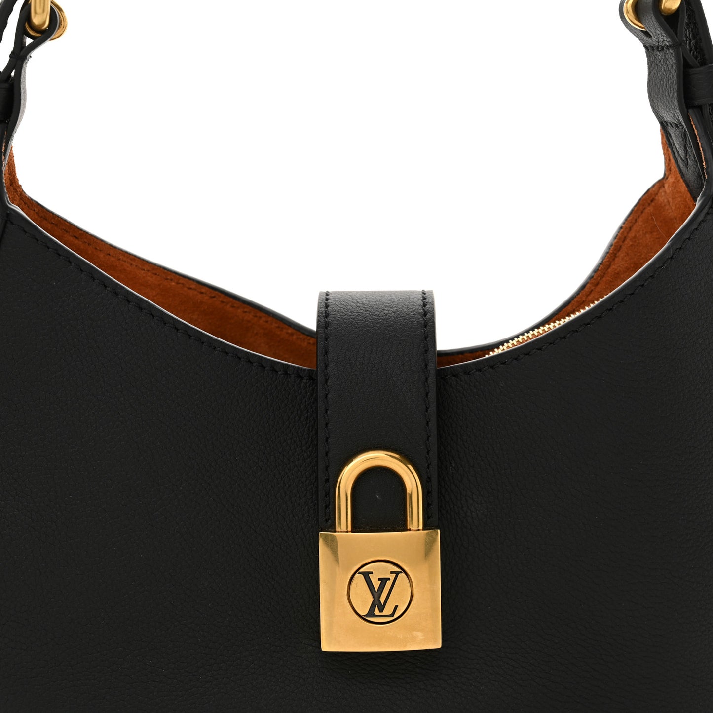 Grained Calfskin Low Key Shoulder Bag Black