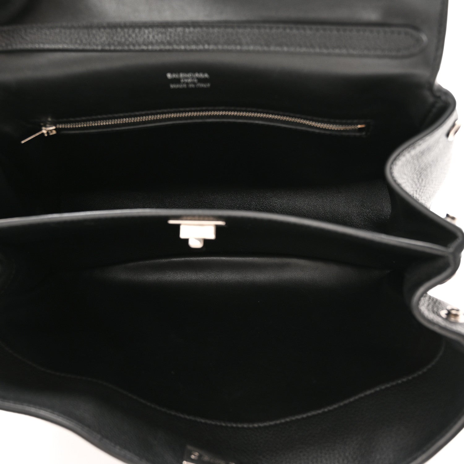 Balenciaga Grained Calfskin Small Rodeo Top Handle Handbag Black 5 of 9