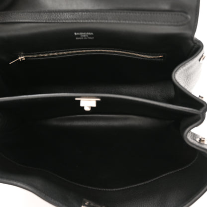 Balenciaga Grained Calfskin Small Rodeo Top Handle Handbag Black 5 of 9