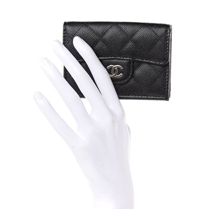 Chanel Caviar Quilted Compact Flap Wallet Black 2 of 8
