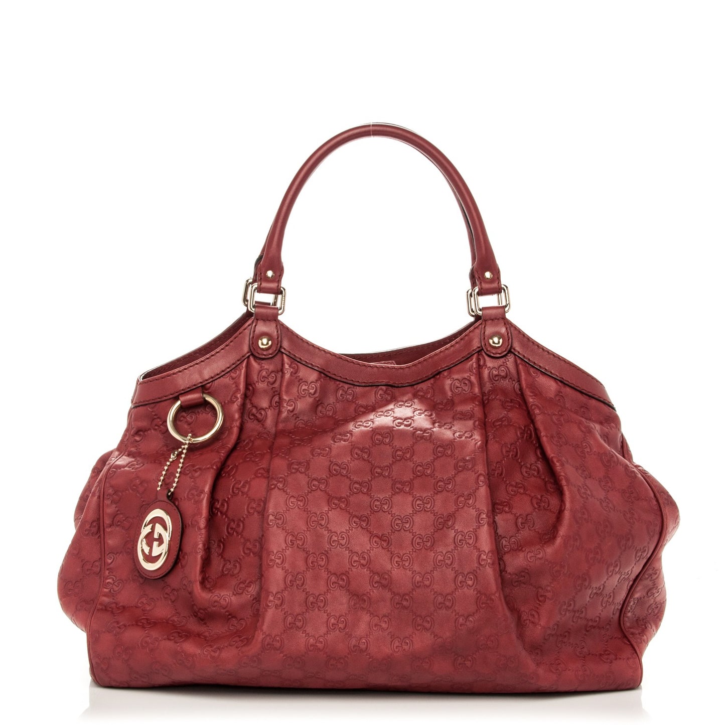 Guccissima Large Sukey Tote Red