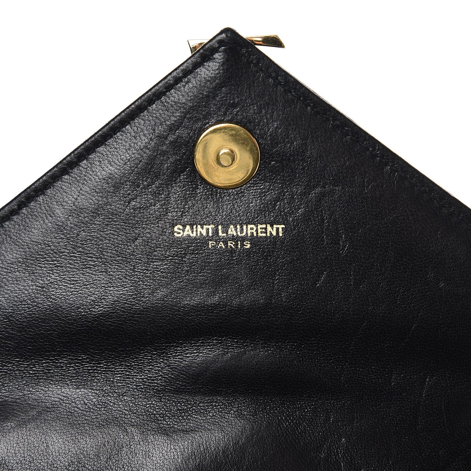 Saint Laurent Sheepskin Matelasse Monogram Classic Baby Chain Bag Black 6 of 7