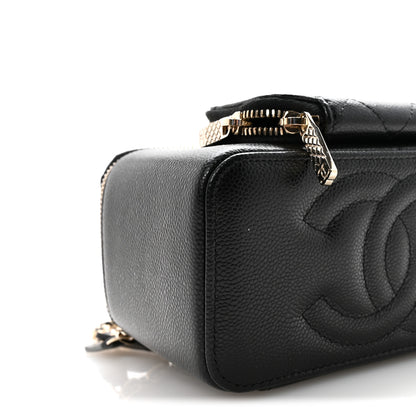 Chanel Caviar Quilted Top Handle Pocket Vanity Case Black 9 of 11