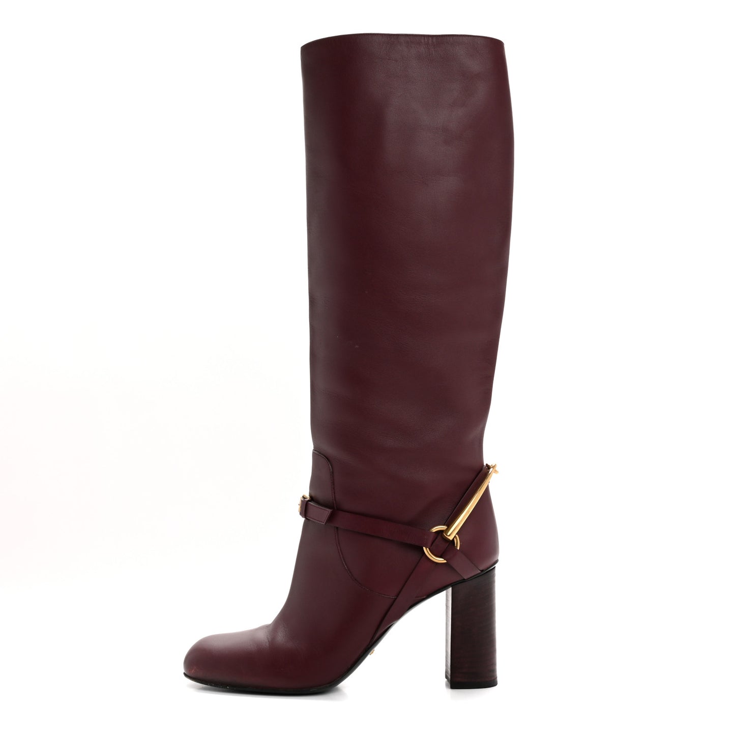 Calfskin Lifford Knee High Boots 40 Classic Burgundy