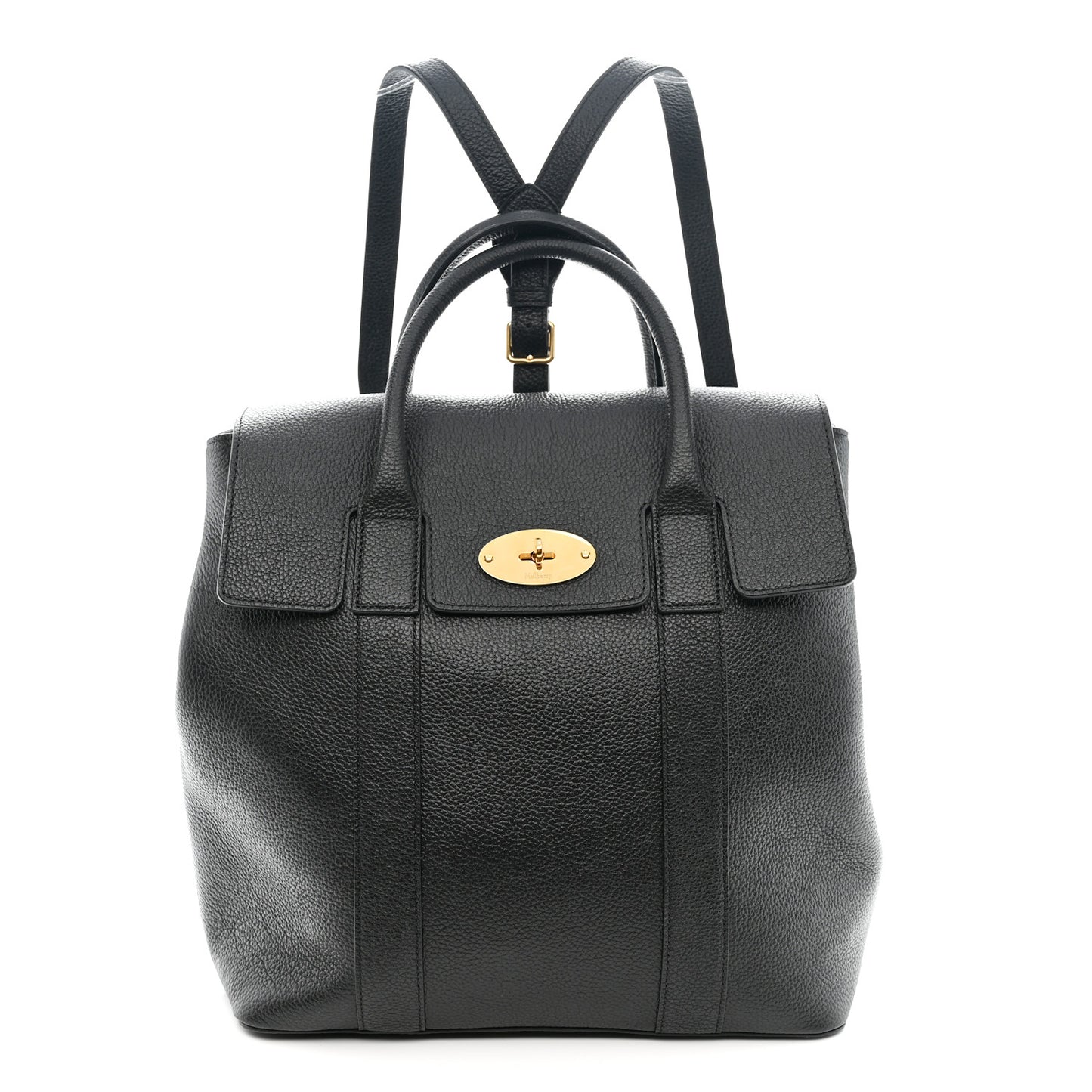 Classic Grain Calfskin Small Bayswater Backpack Black