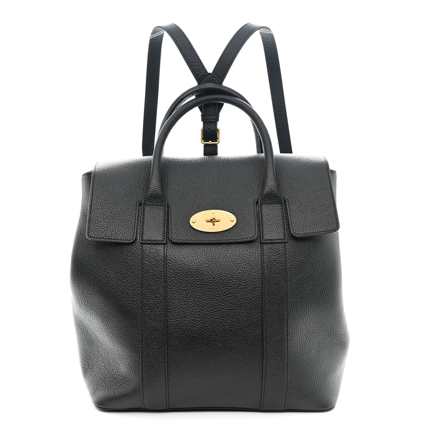 Mulberry Classic Grain Calfskin Small Bayswater Backpack Black 1 of 9