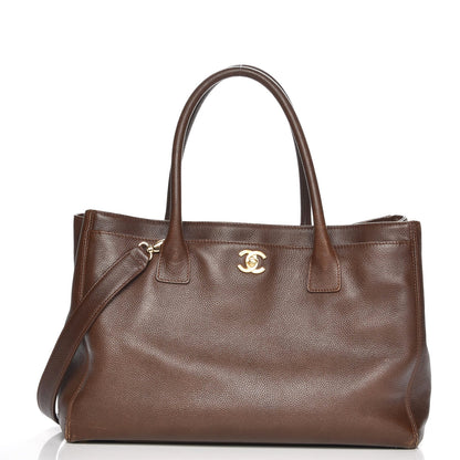 Chanel Calfskin Cerf Executive Shopper Tote Brown 1 of 12
