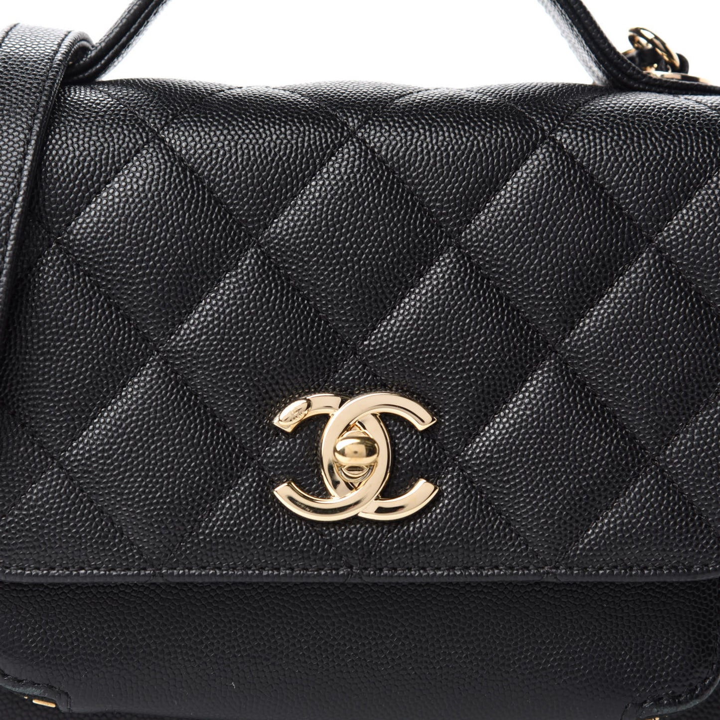 Caviar Quilted Small Business Affinity Flap Black