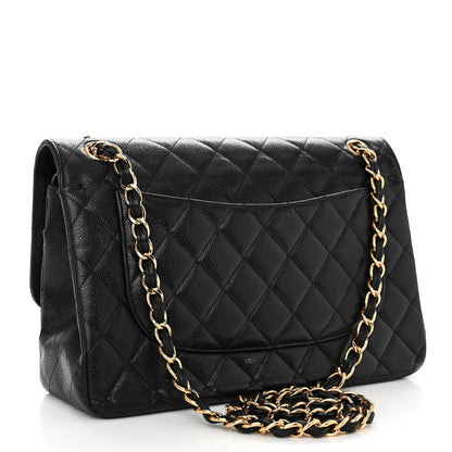 Chanel Caviar Quilted Jumbo Double Flap Black 3 of 13