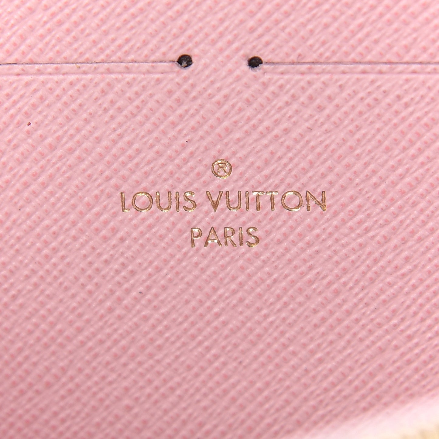 Damier Ebene Zippy Wallet Rose Ballerine