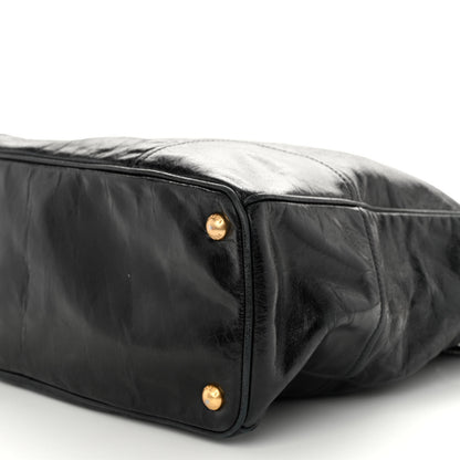 Prada Vitello Shine Top Handle Bag Black 9 of 9