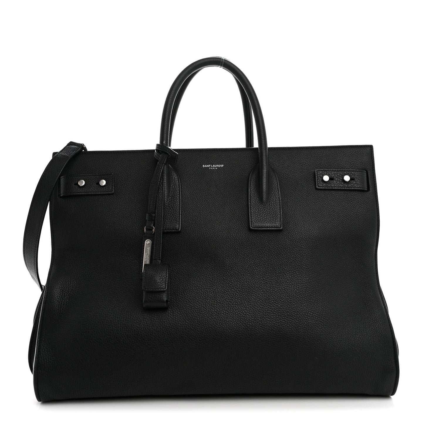 Grained Calfskin Large Souple Sac De Jour Black