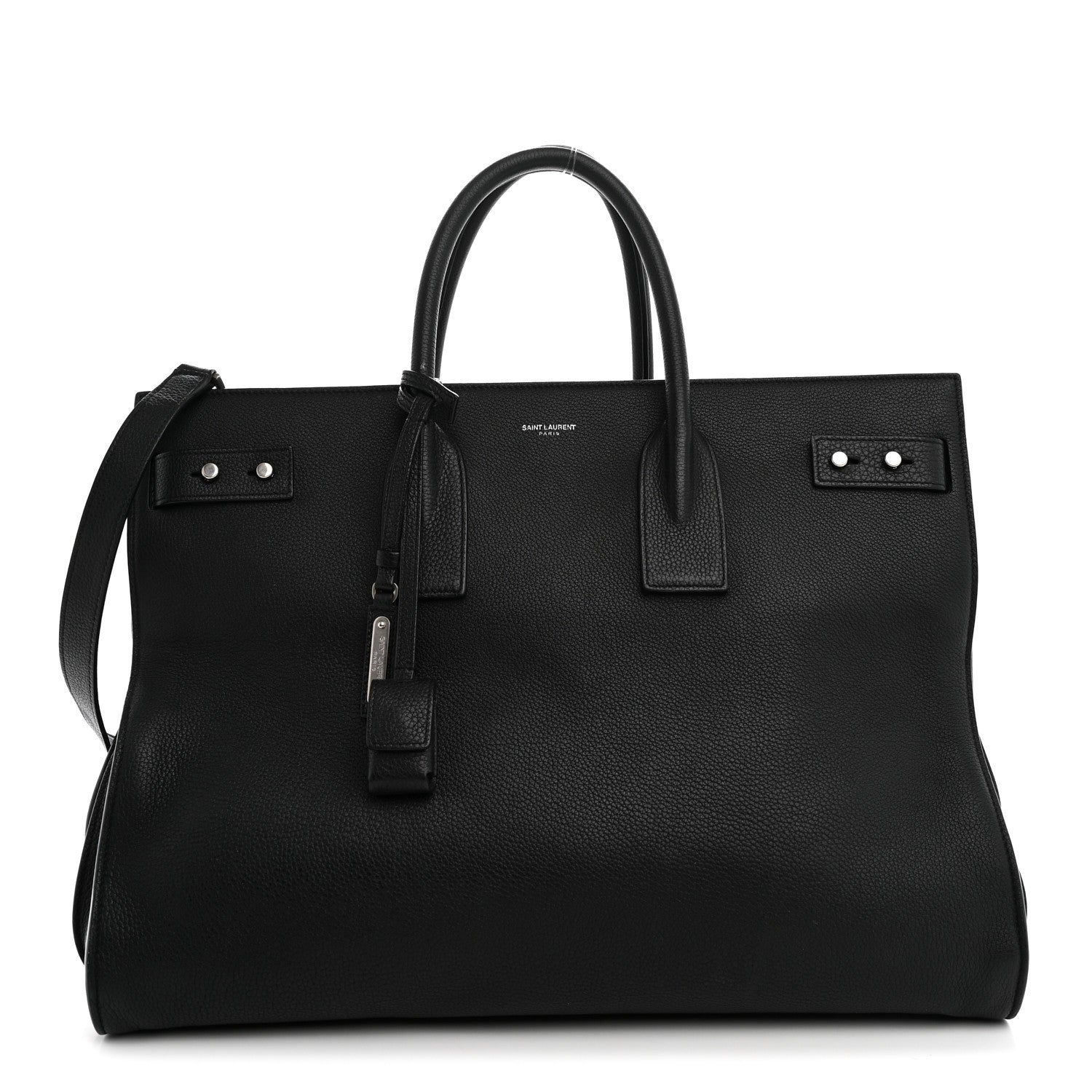 Saint Laurent Grained Calfskin Large Souple Sac De Jour Black 1 of 15