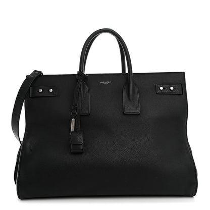 Saint Laurent Grained Calfskin Large Souple Sac De Jour Black 1 of 15