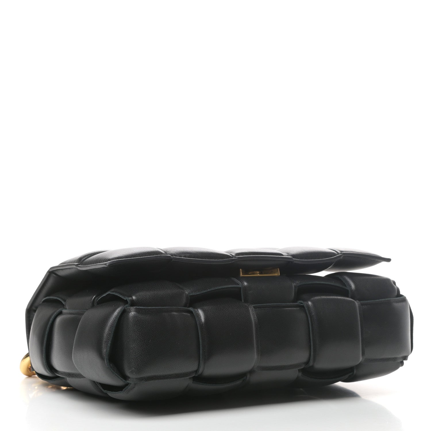 Bottega Veneta Lambskin Maxi Intreccio Padded Chain Cassette Crossbody Bag Black 4 of 8