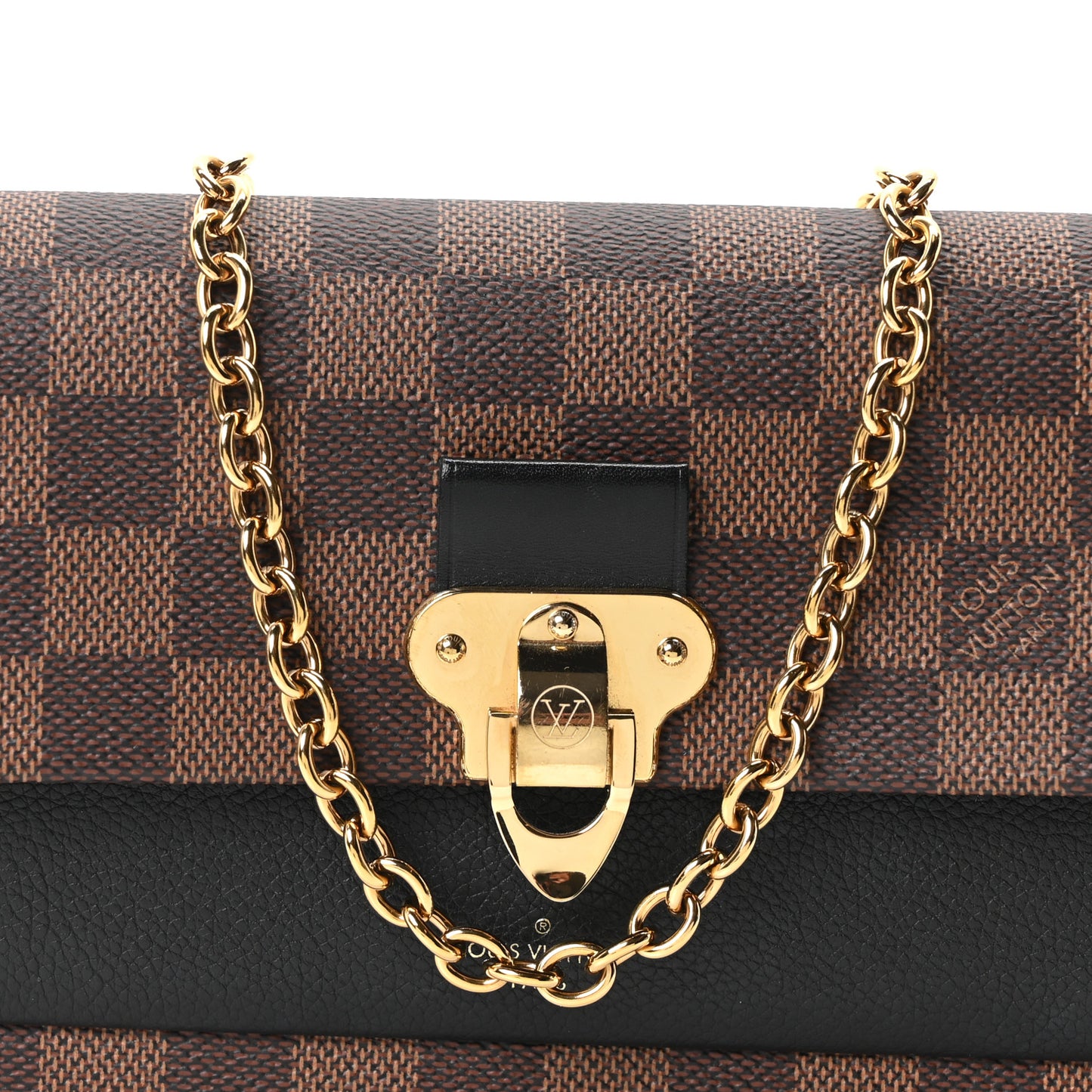 Damier Ebene Vavin Chain Wallet Black