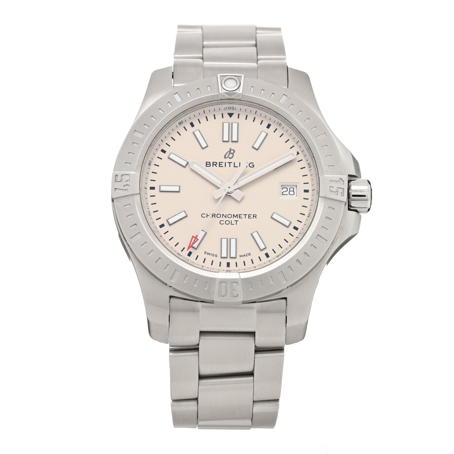 Breitling Stainless Steel 41mm Chronomat Colt Automatic Watch Silver A17313101G1A1 1 of 4