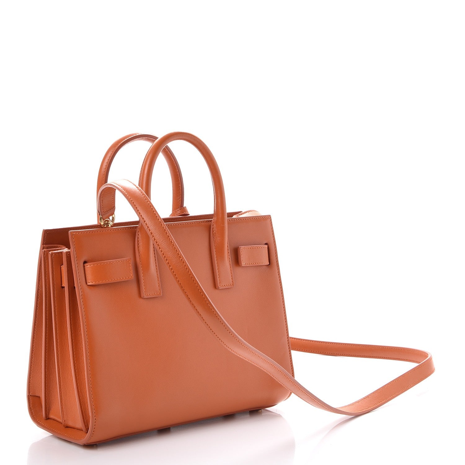 Saint Laurent Calfskin Nano Sac De Jour Orange 3 of 9