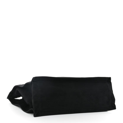Saint Laurent Linen Calfskin Rive Gauche Tote Black 3 of 10