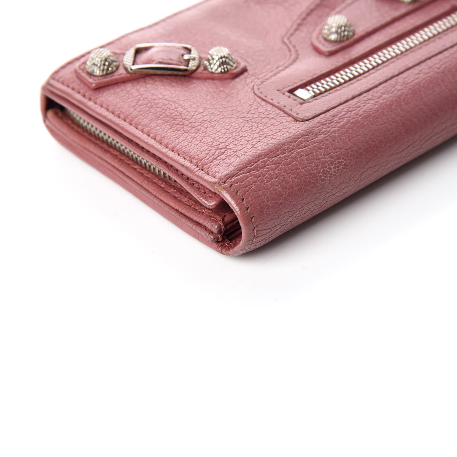 Balenciaga Agneau Giant 12 Silver Hardware Money Wallet Rose Bruyere 7 of 16