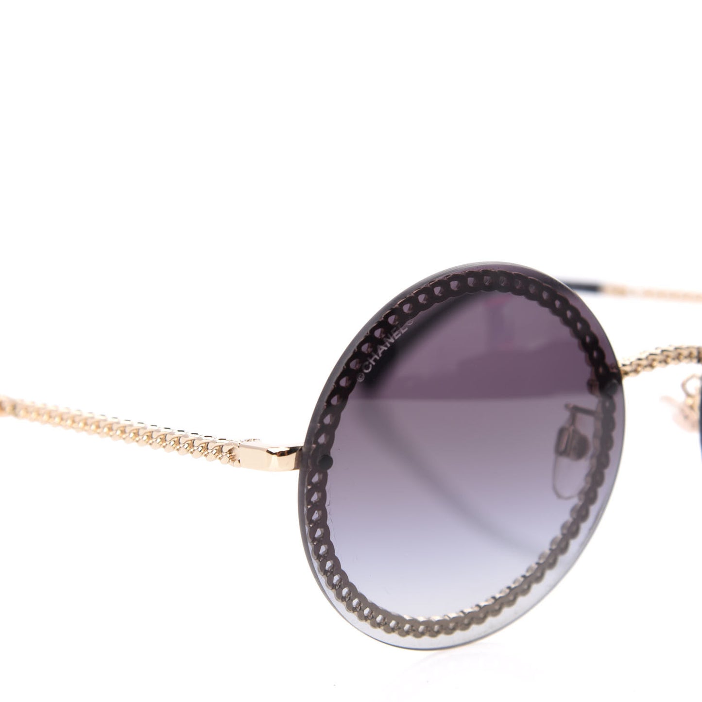 Round Chain Sunglasses 4245 Gold