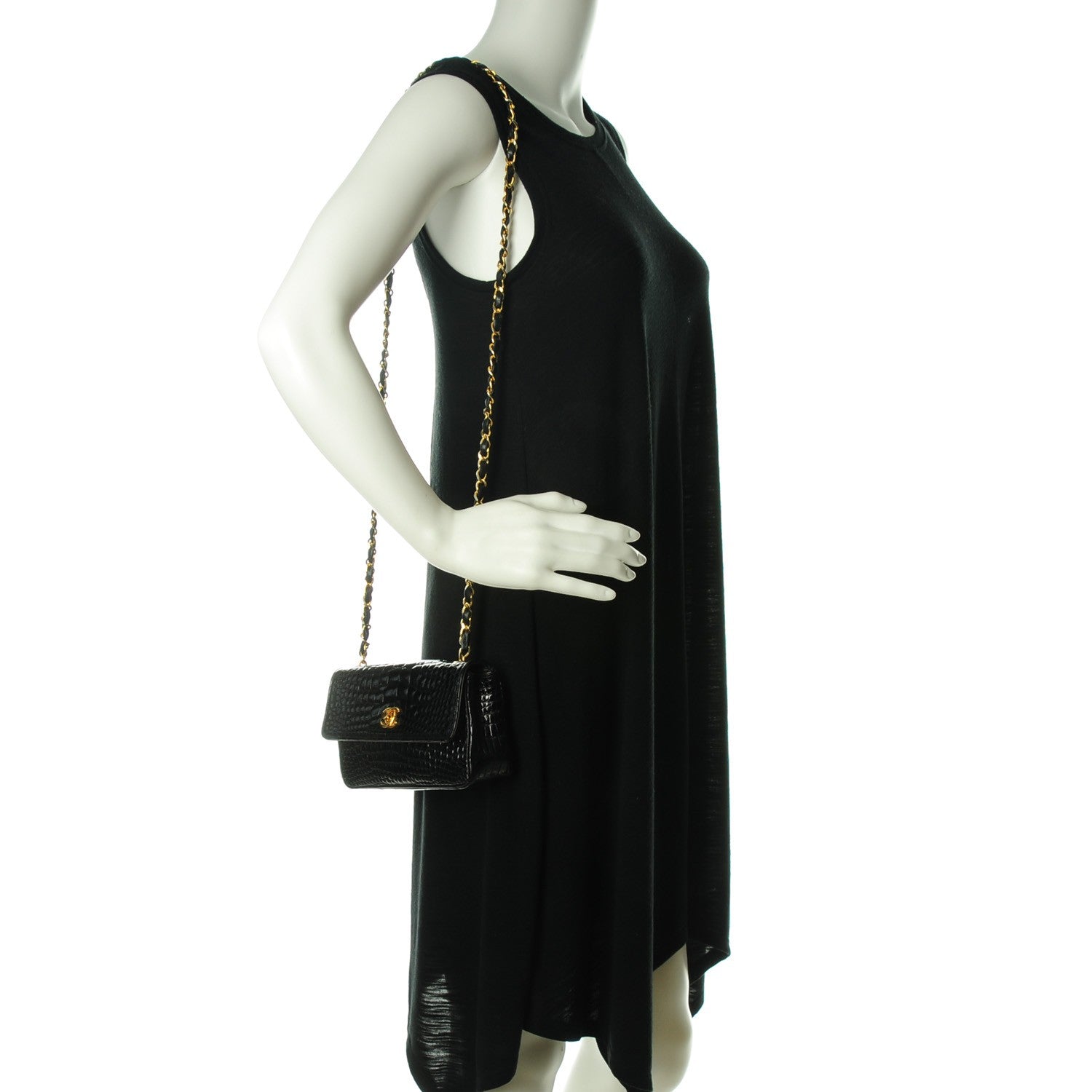 Chanel Alligator Mini Flap Black 3 of 10