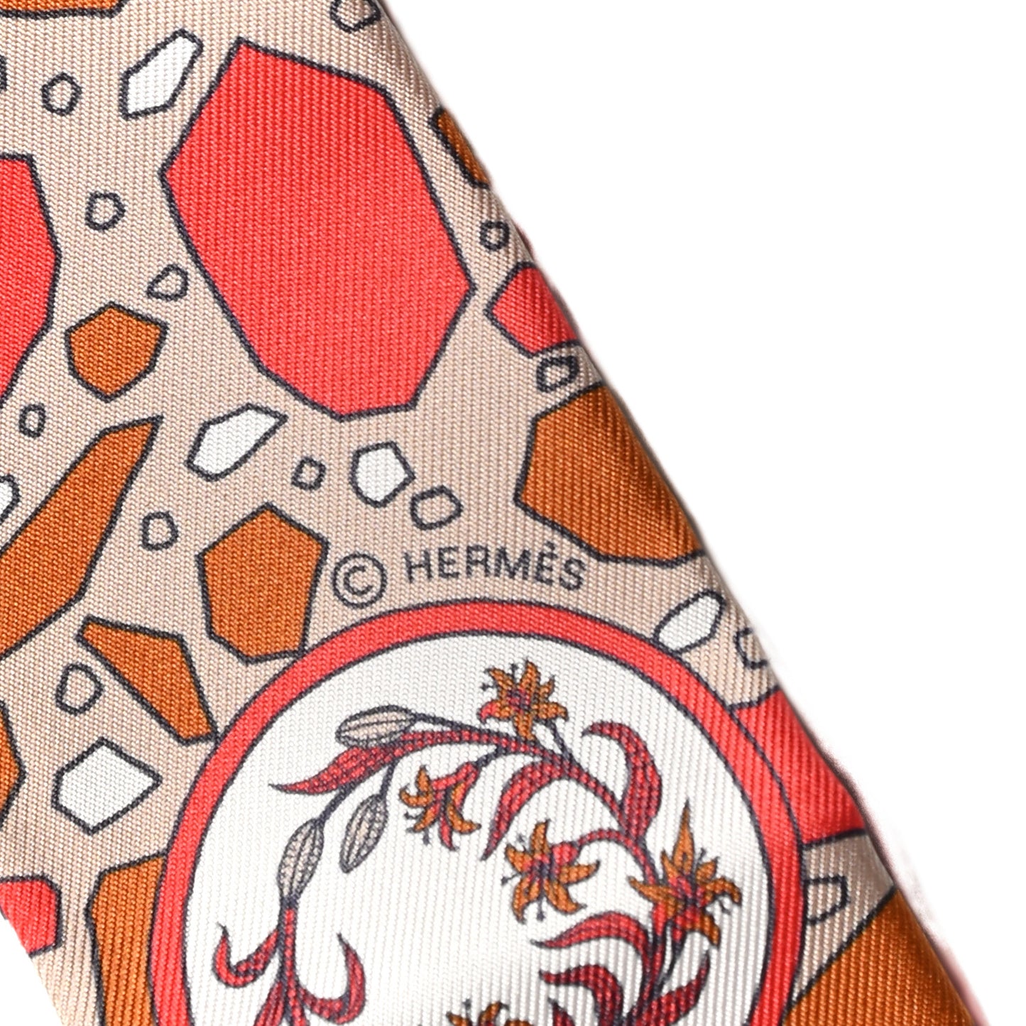 Silk La Danse Des Amazones Twilly Beige Corail Brun