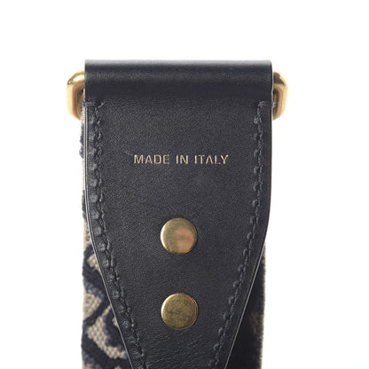 Christian Dior Oblique Studded Shoulder Strap Blue 3 of 3