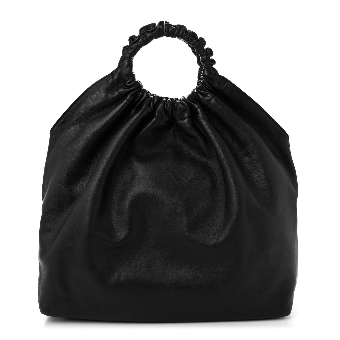 Calfskin Double Circle Bag Black