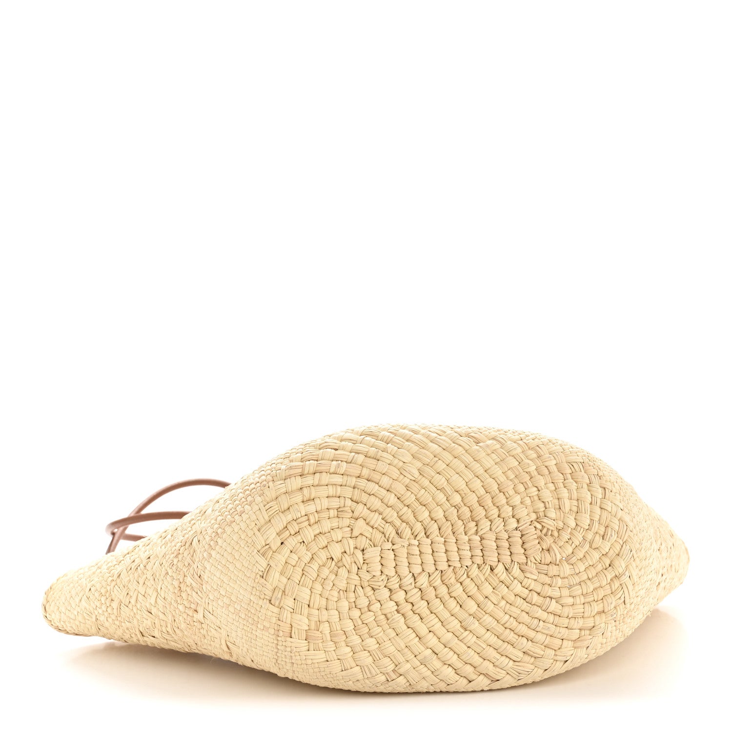 Loewe Calfskin Raffia Small Anagram Basket Tote Bag Natural Tan 4 of 12