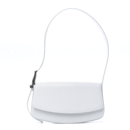 Balenciaga Patent Calfskin Lizard Embossed Ghost Sling Bag Optic White 1 of 8
