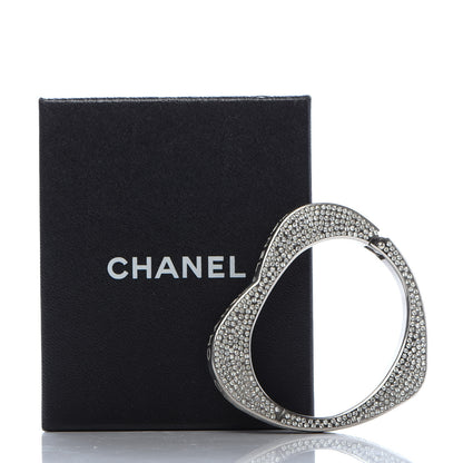 Chanel Swarovski Crystal Heart Bracelet Silver 2 of 6