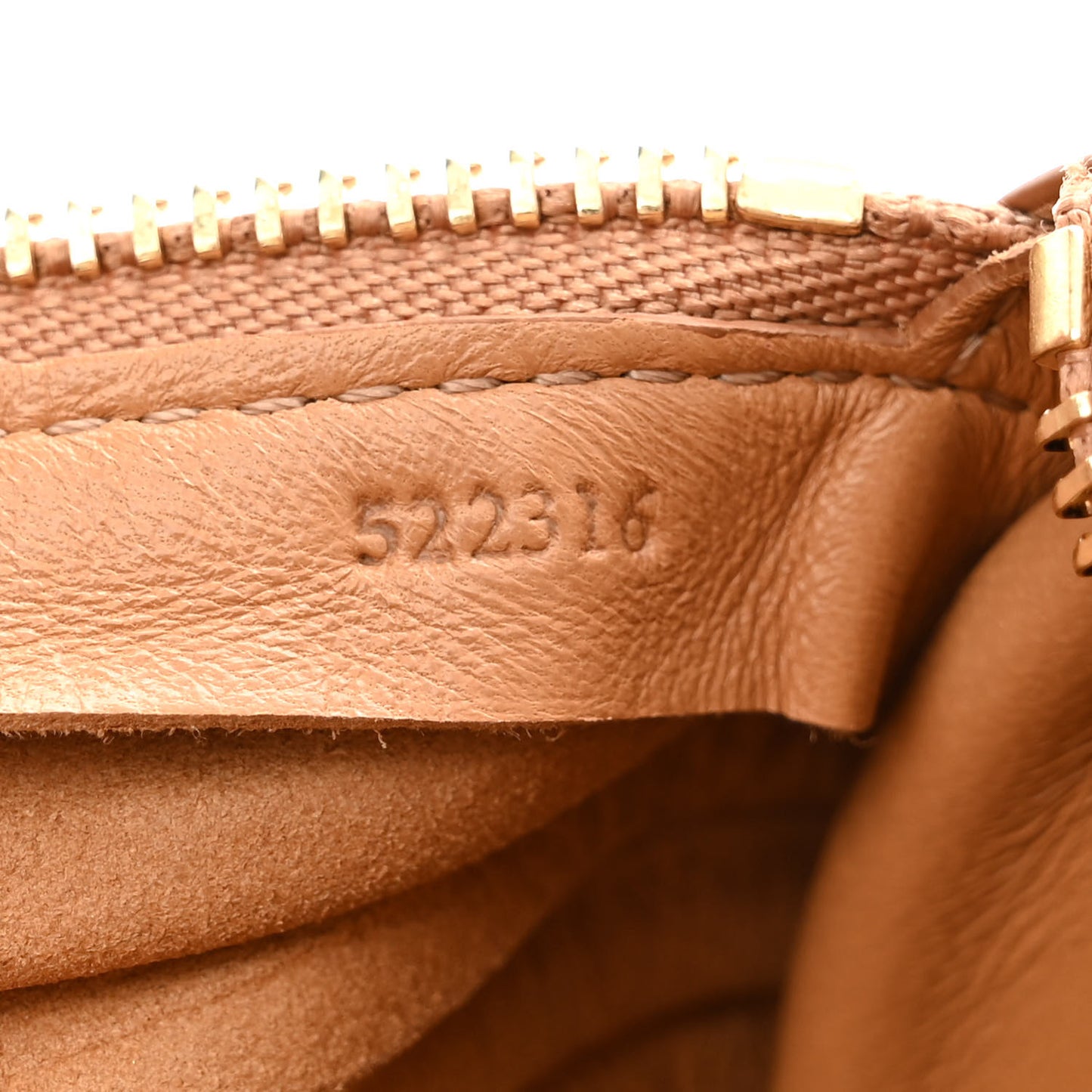 Lambskin Pleated Bracelet Pouch Shoulder Bag Warm Desert