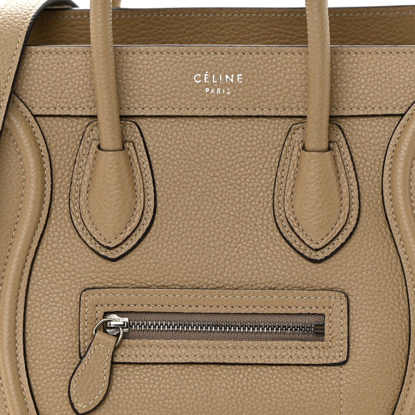 Drummed Calfskin Nano Luggage Dune