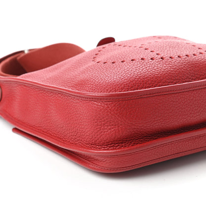 Hermes Taurillon Clemence Evelyne III PM Rouge Garance 6 of 14