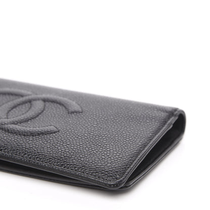 Chanel Caviar Timeless CC Yen Wallet Black 10 of 13
