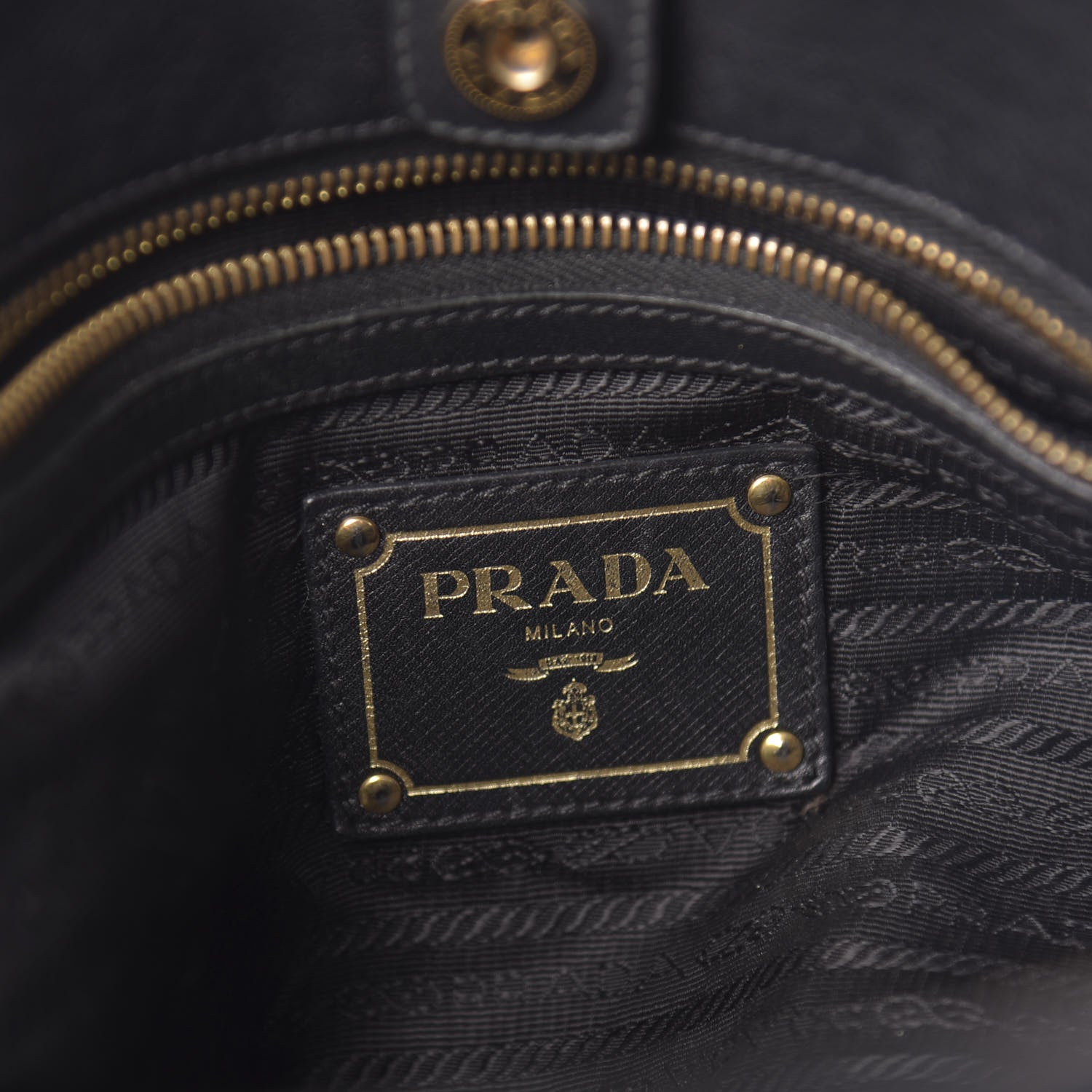 Prada Tessuto Nylon Saffiano Tote Black 8 of 13