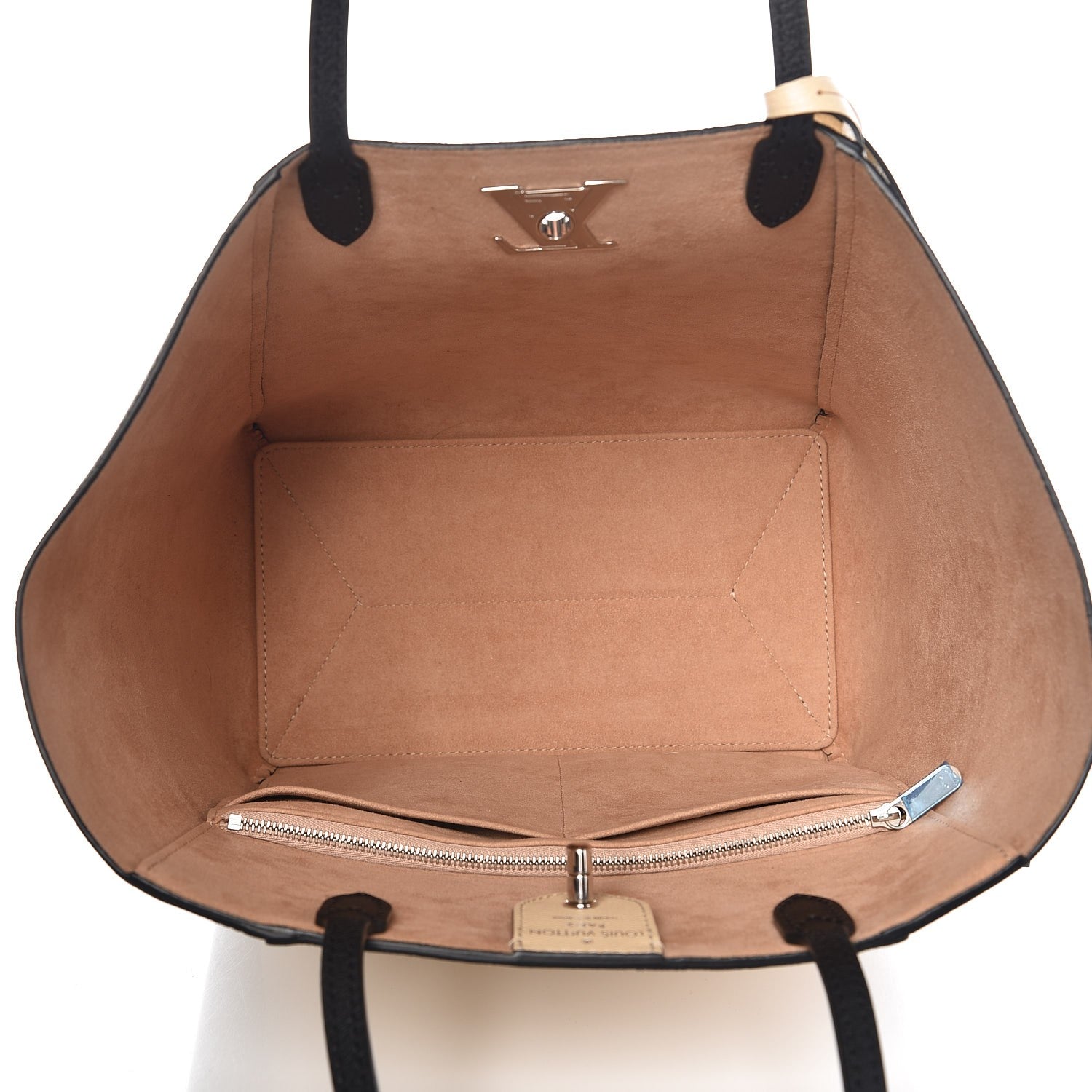 Louis Vuitton Calfskin Lockme Cabas Vanille Black 5 of 8