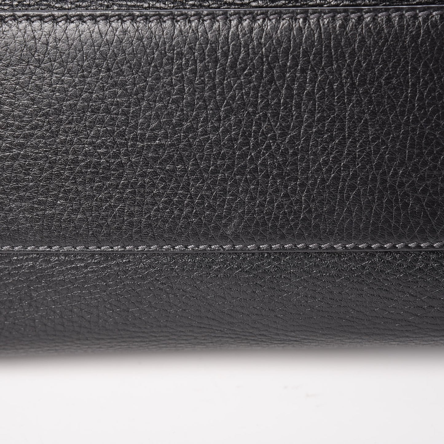 Grained Deerskin Medium Miss Sicily Satchel Black