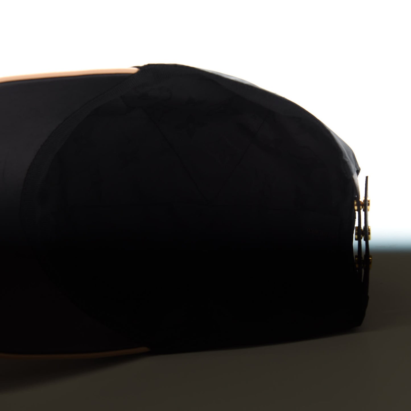 Polyester Silk Monogram LV Get Ready Cap L Black