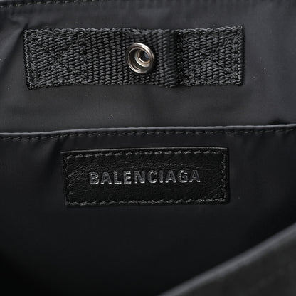 Balenciaga Canvas Pierced Army Messenger Bag Black 6 of 10