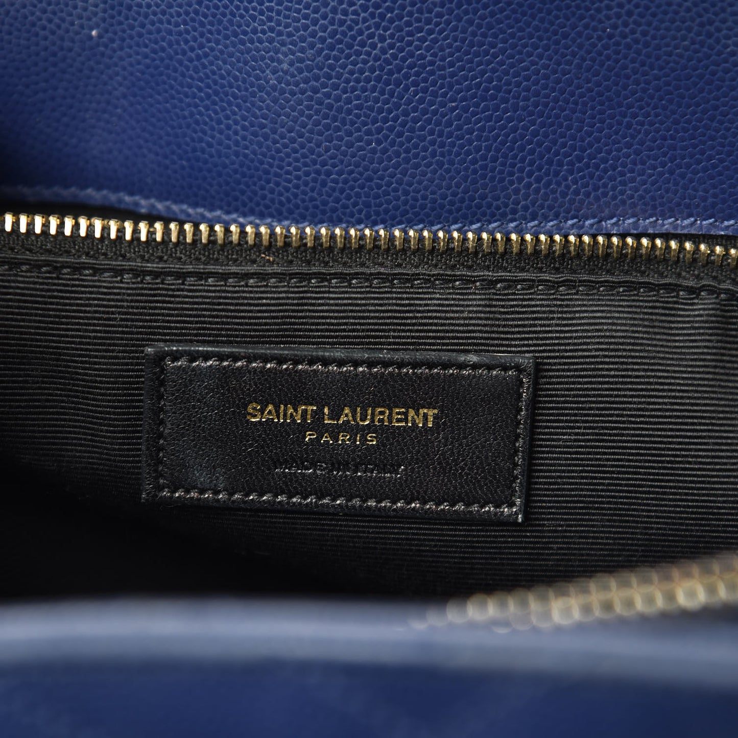 Grain De Poudre Matelasse Chevron Monogram Shopping Bag Deep Marine